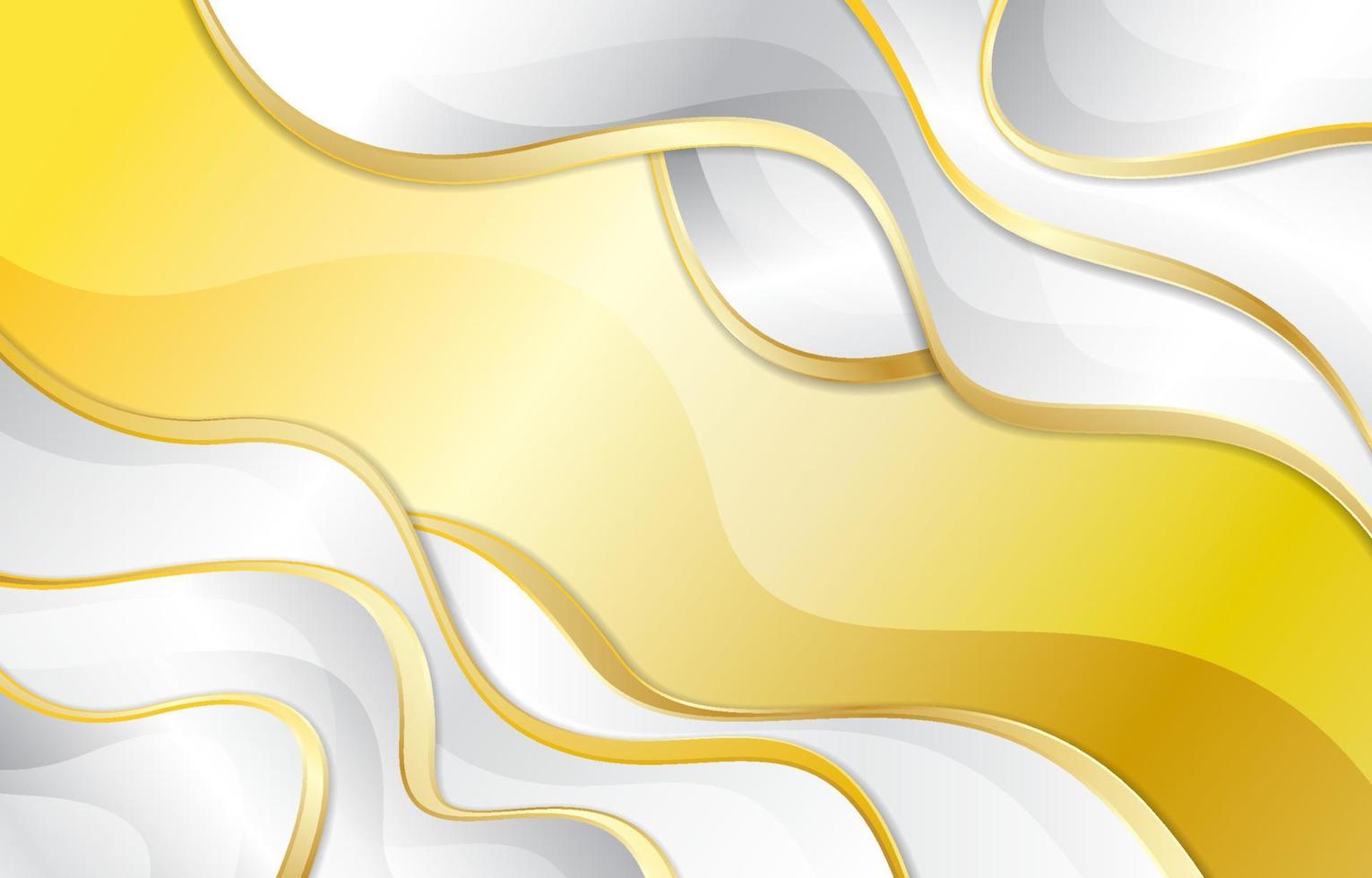 White And Gold Fluid Abstract Gradient Background vector