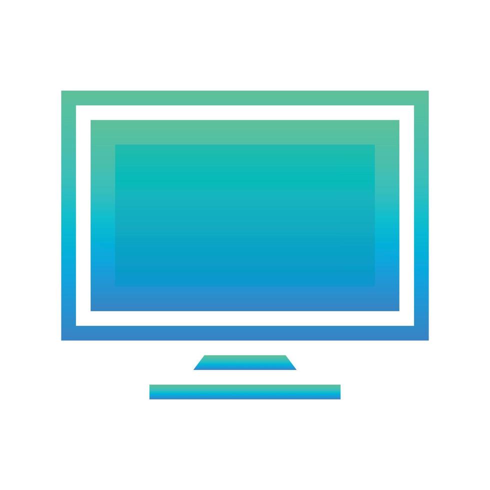 elemento de icono de plantilla de diseño de degradado de logotipo de monitor vector