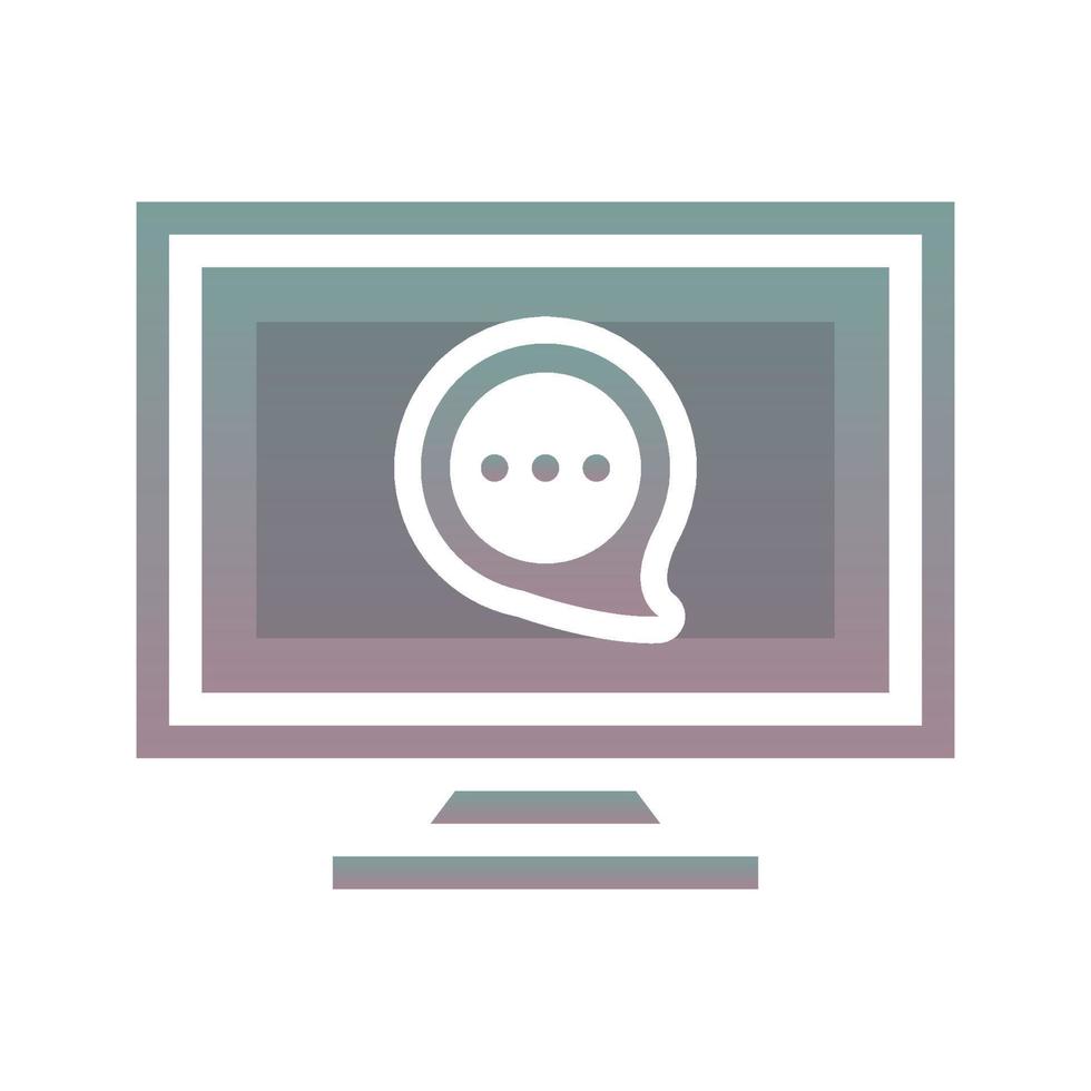 monitor chat logo gradient design template icon element vector