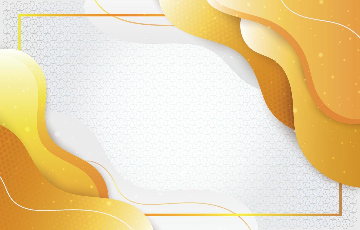 Abstract Liquid Gold and White Background vector