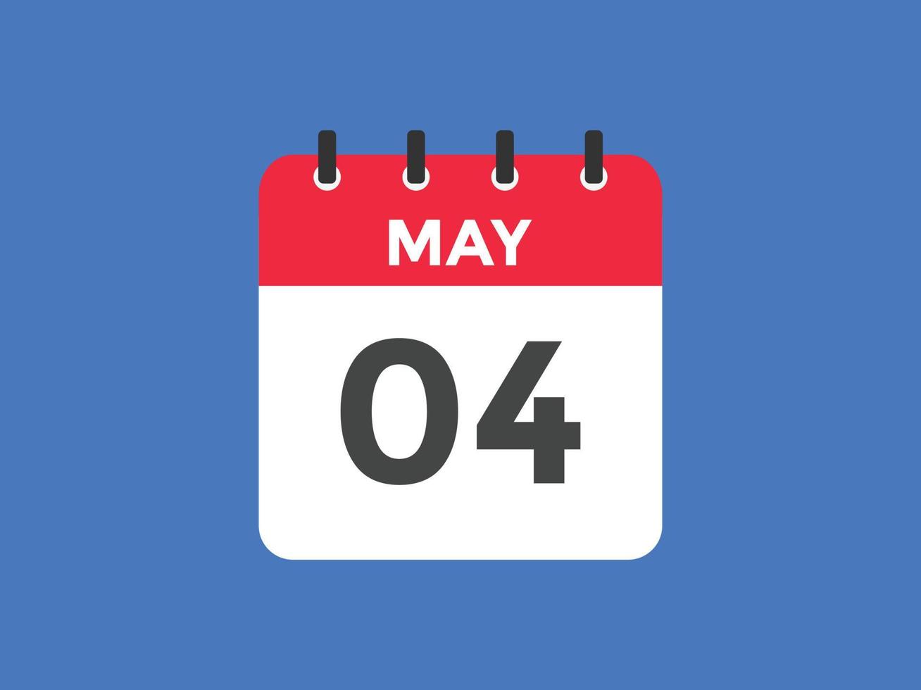 may 4 calendar reminder. 4th may daily calendar icon template. Calendar 4th  may icon Design template. Vector illustration 11061219 Vector Art at  Vecteezy