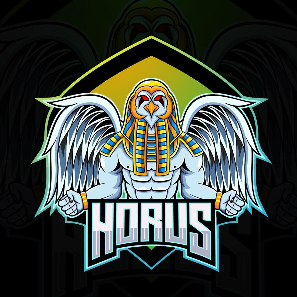 diseño de logotipo de mascota horus esport vector