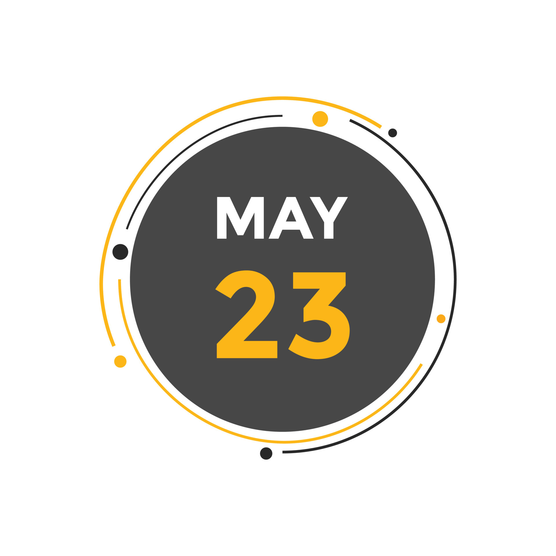 may 23 calendar reminder 23th may daily calendar icon template may 23 calendar reminder 23th may daily calendar icon template