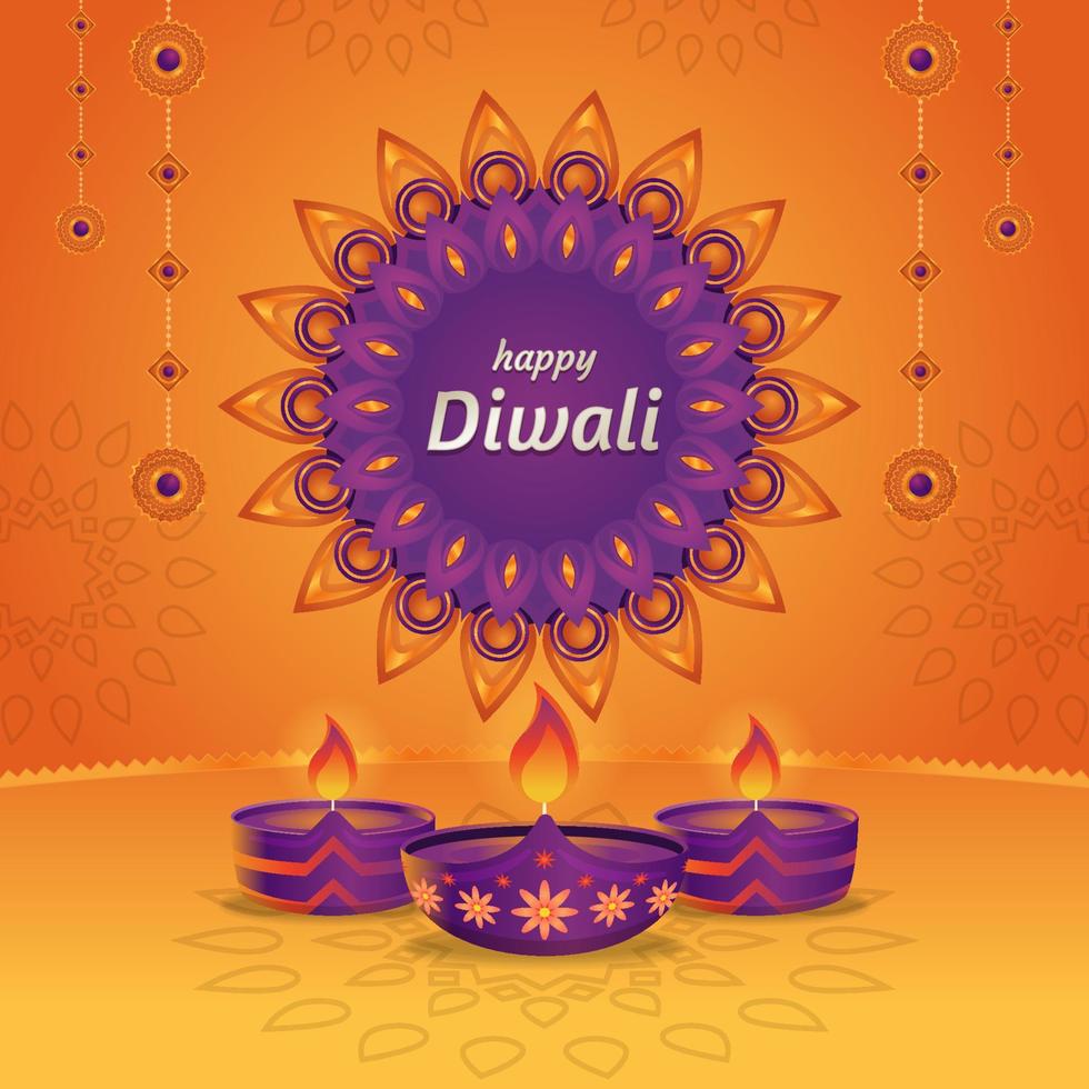 Diwali Yellow Gold Background vector