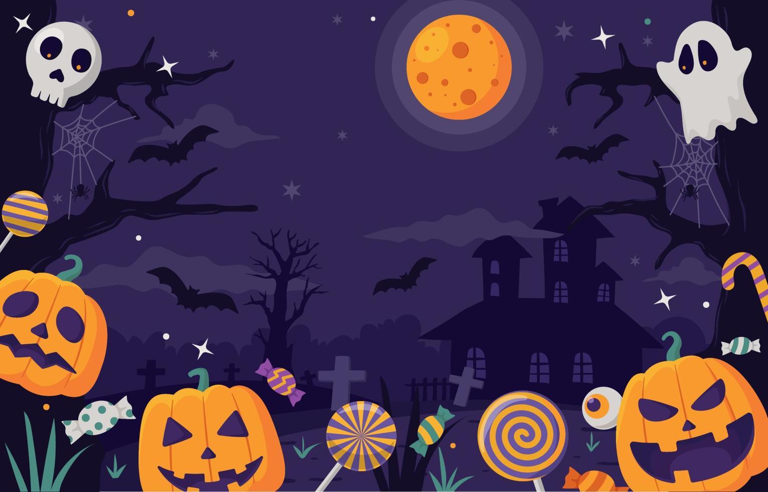 fondo de elemento de halloween vector