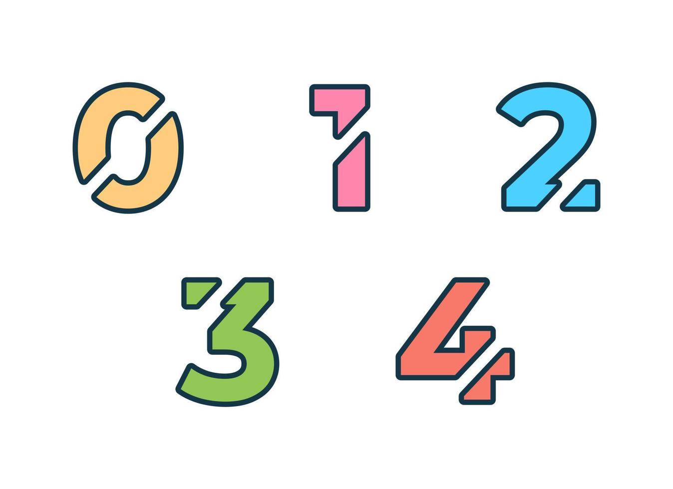 Letter Word with outline style vector