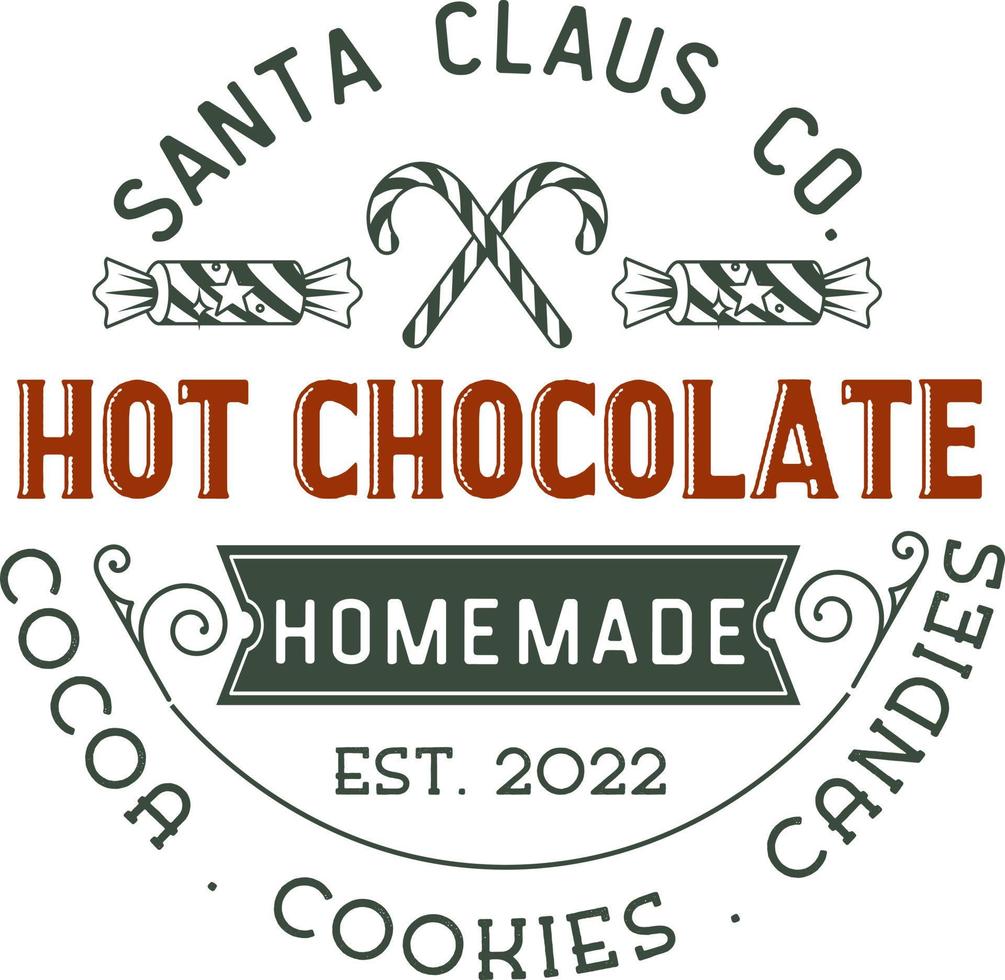 Hot chocolate santa claus co home made cocoa cookies candies ...