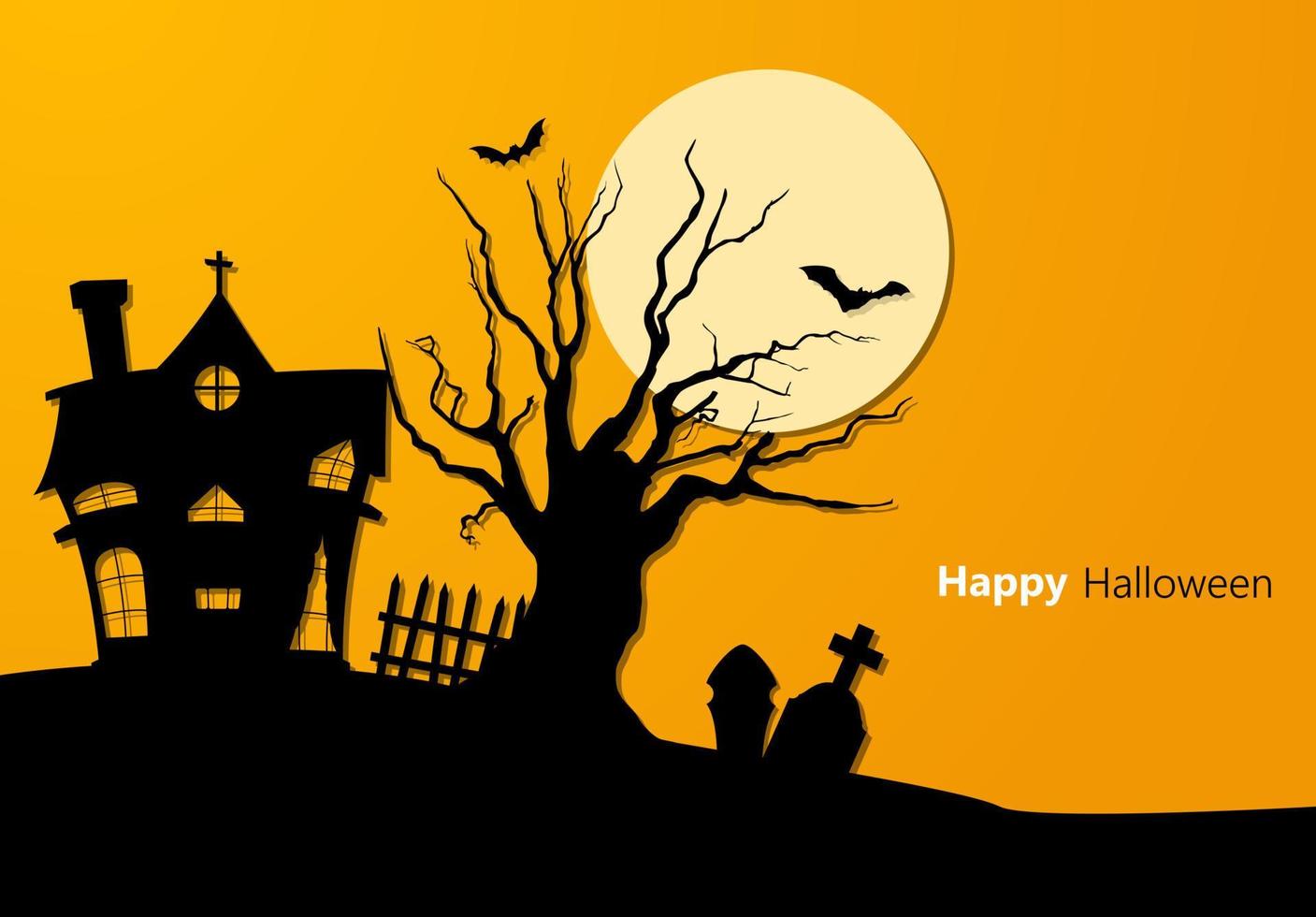 fondo de halloween de dibujos animados vector