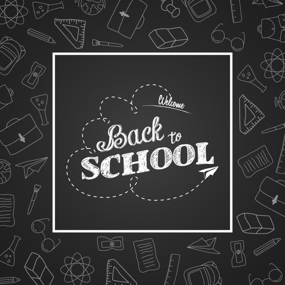 Back to school background vector