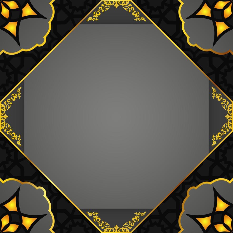 Ramadan Kareem mosque dome with arabic pattern vector