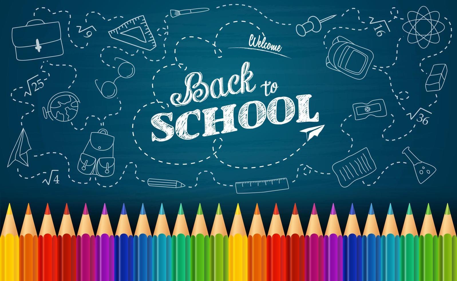 Back to school background vector