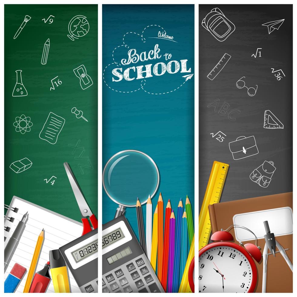 Back to school background vector