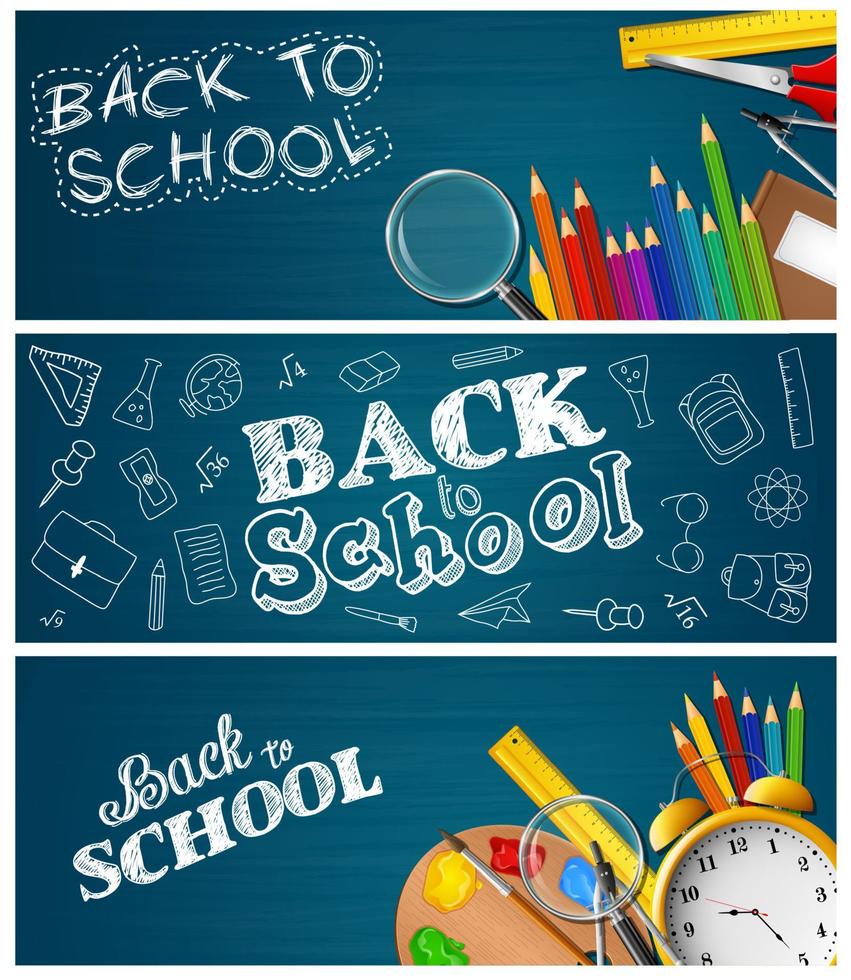 Back to school background vector