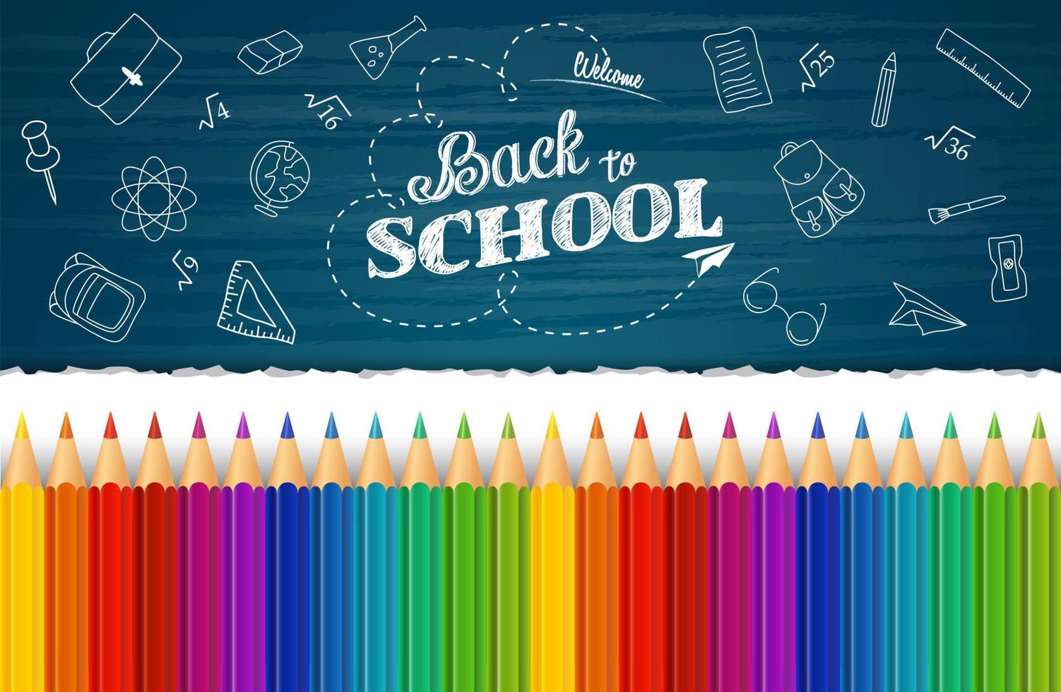 Back to school background vector