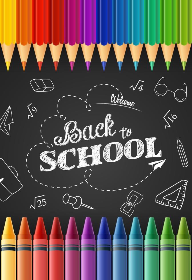 Back to school background vector