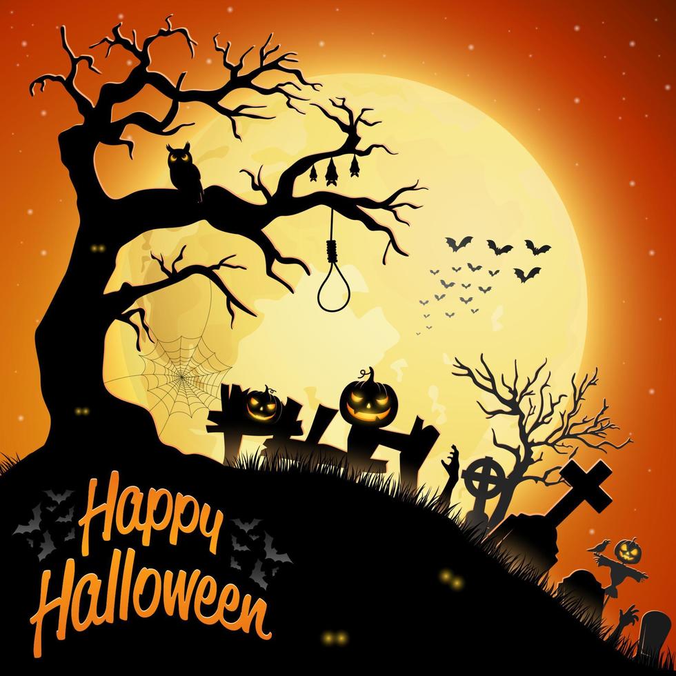 Cartoon halloween background vector