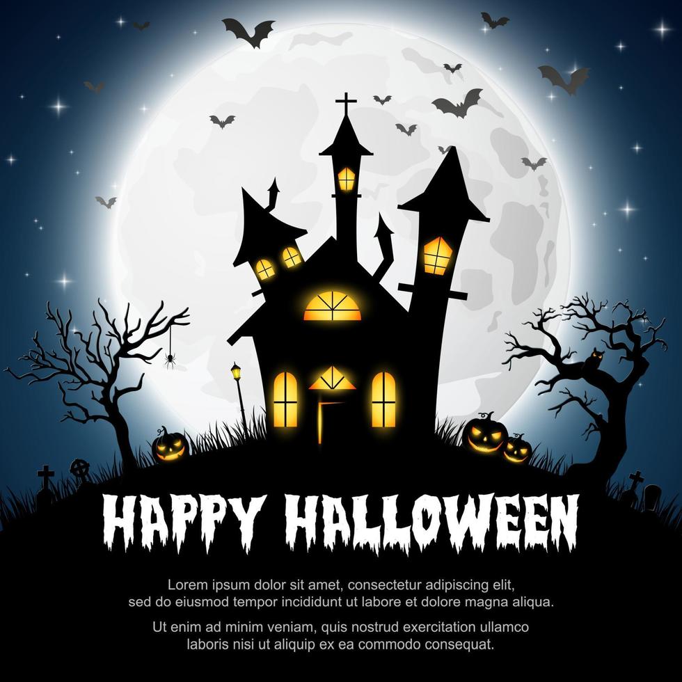 Cartoon halloween background vector