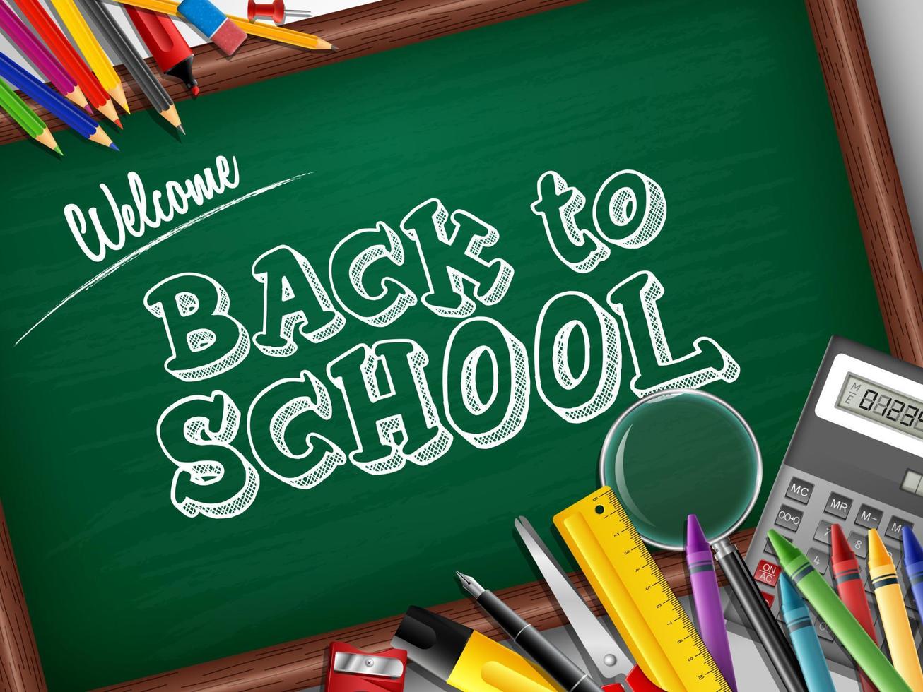 Back to school background vector