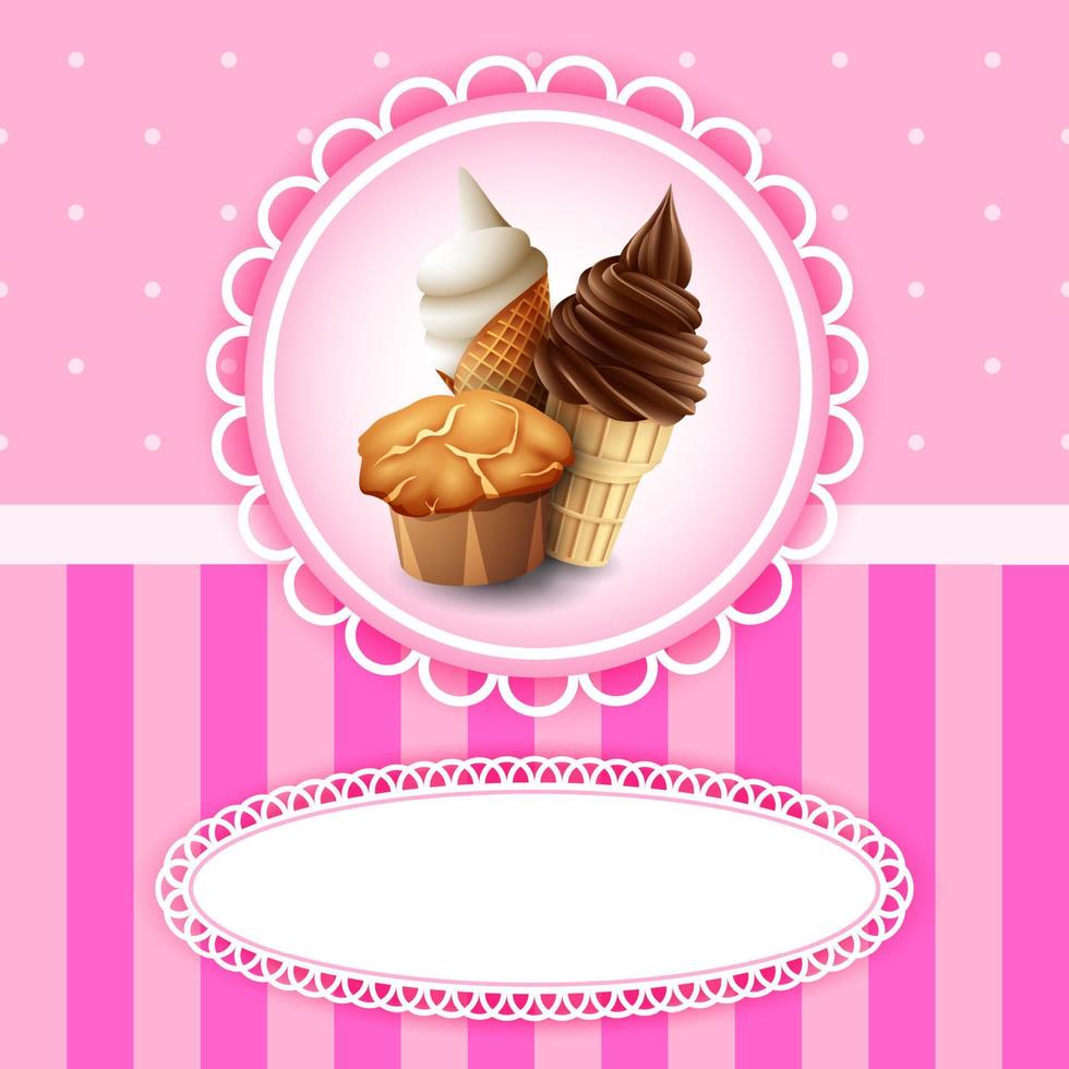 Dessert food background vector