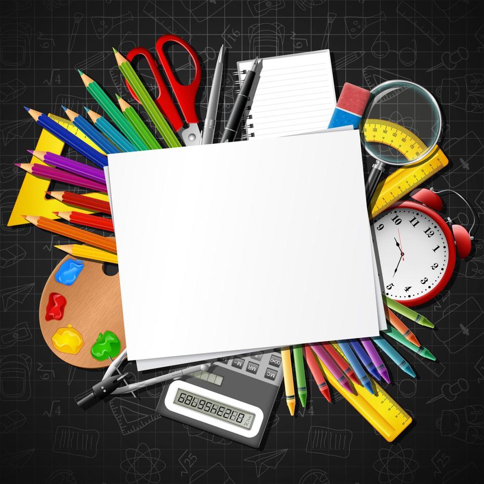 Back to school background vector