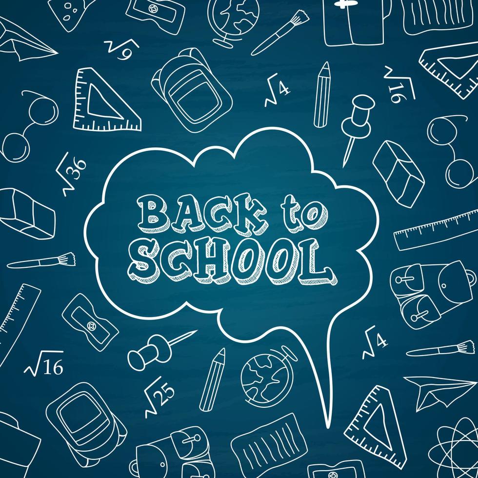 Back to school background vector