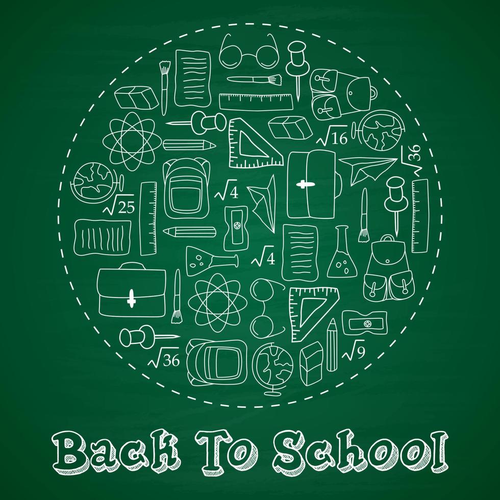 Back to school background vector