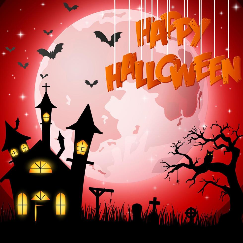 Cartoon halloween background vector