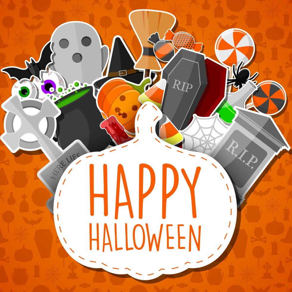 Cartoon halloween background vector