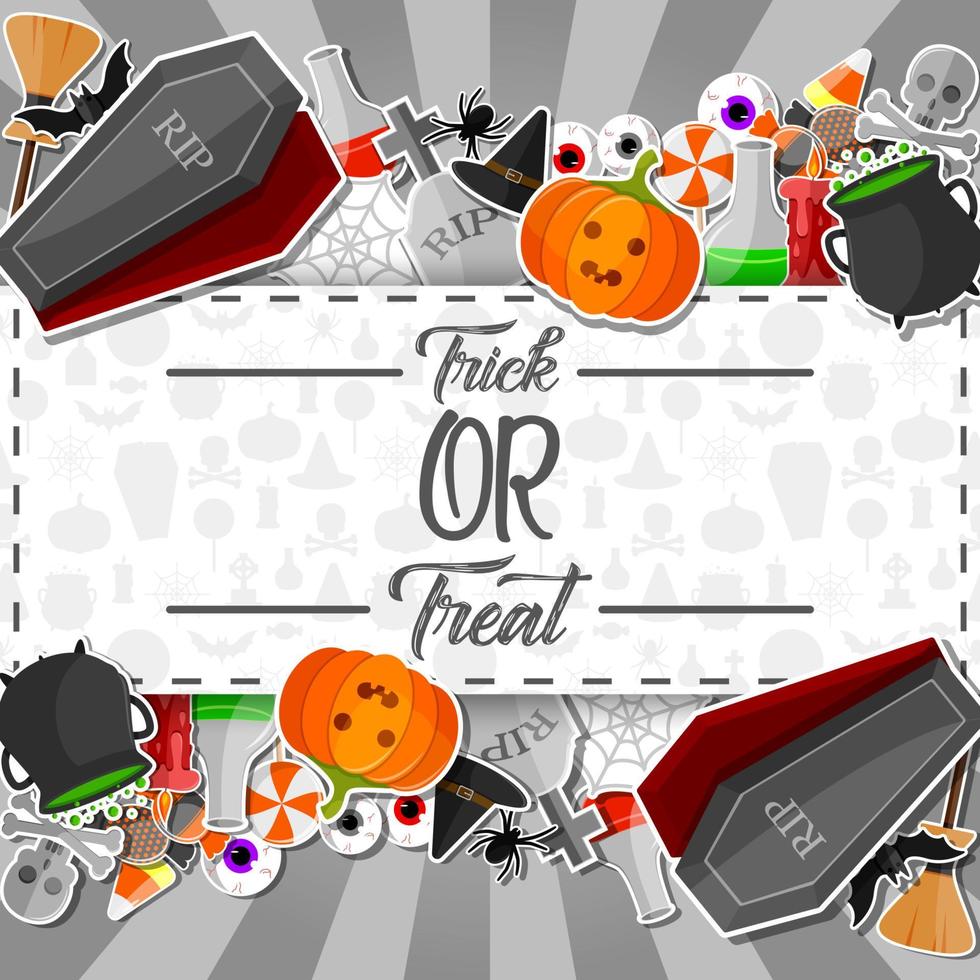 Cartoon halloween background vector