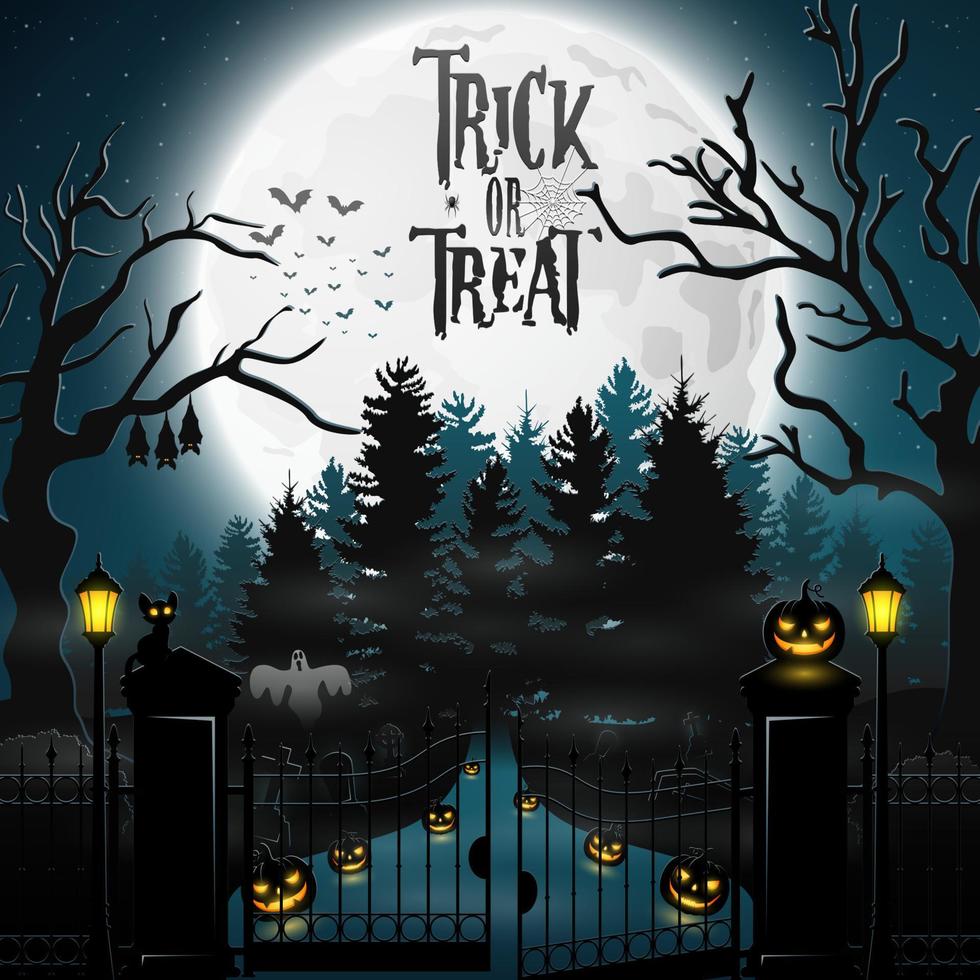 Cartoon halloween background vector