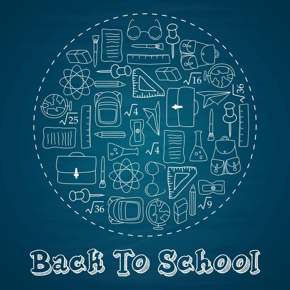 Back to school background vector