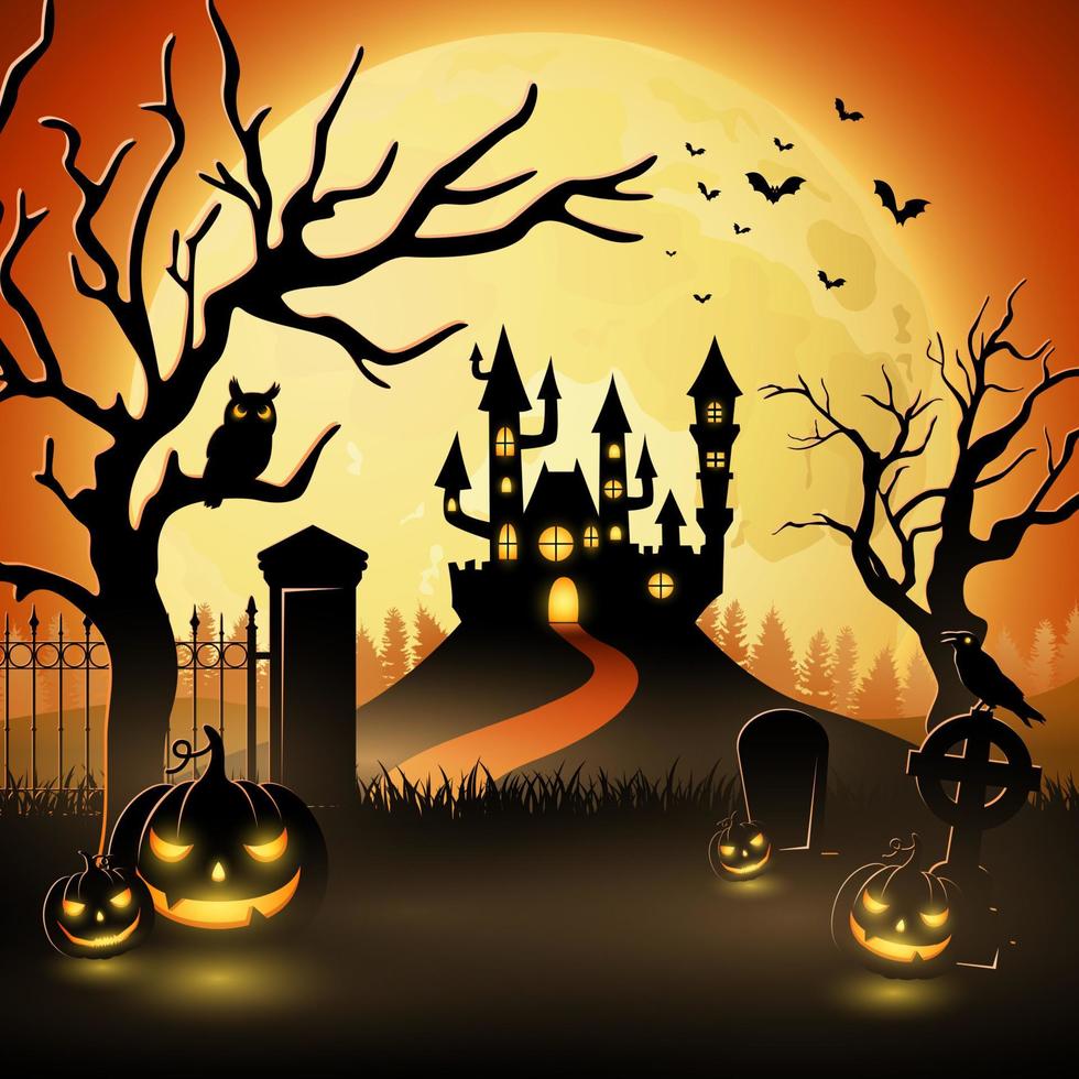 Cartoon halloween background 11062649 Vector Art at Vecteezy