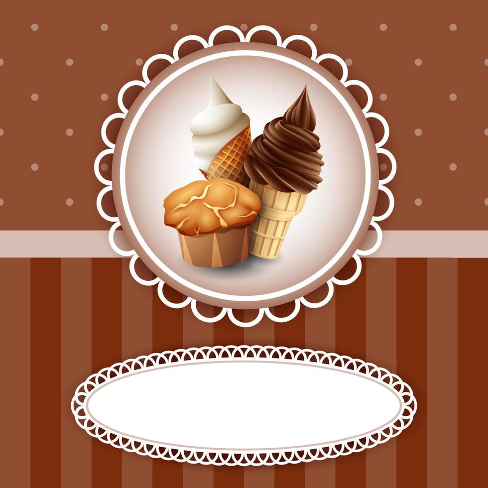 fondo de comida de postre vector