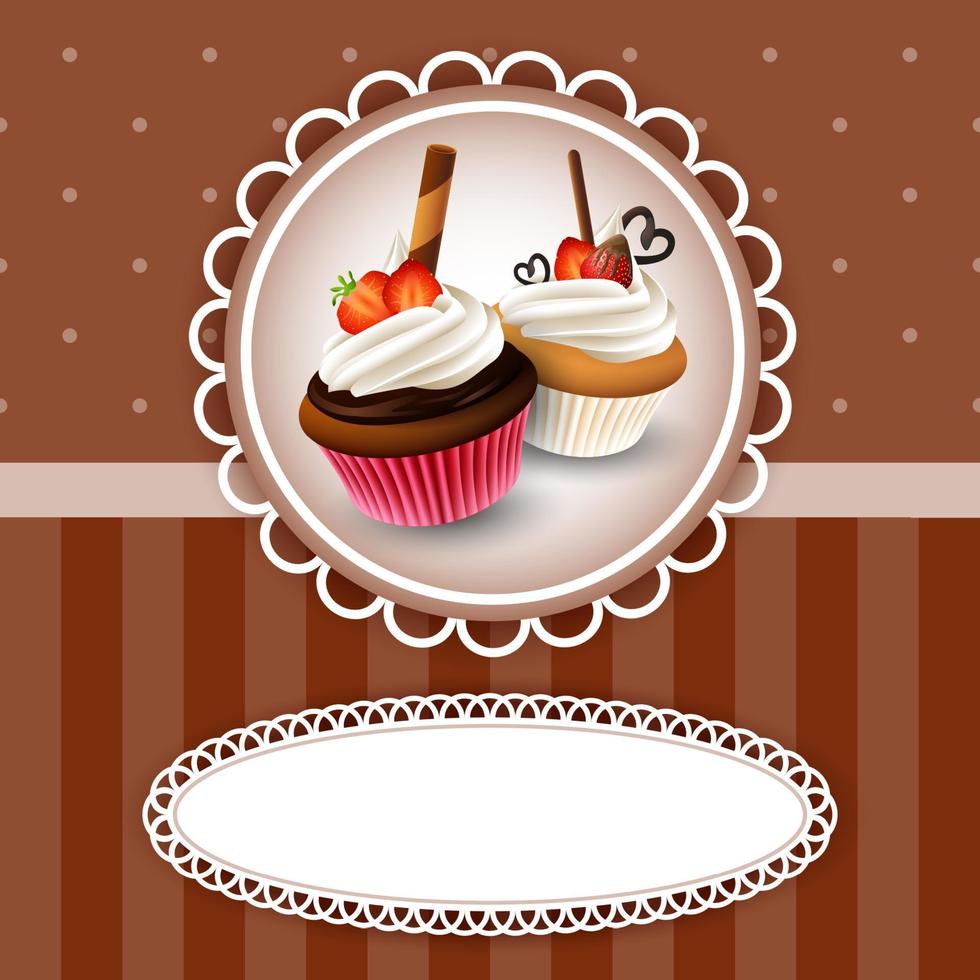 Dessert food background vector