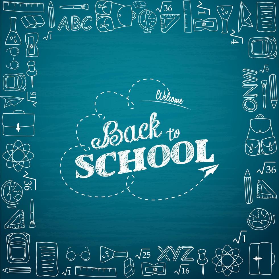 Back to school background vector
