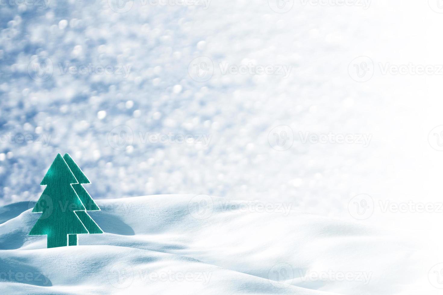 Blurred background. Christmas tree decorated with bright toys. photo