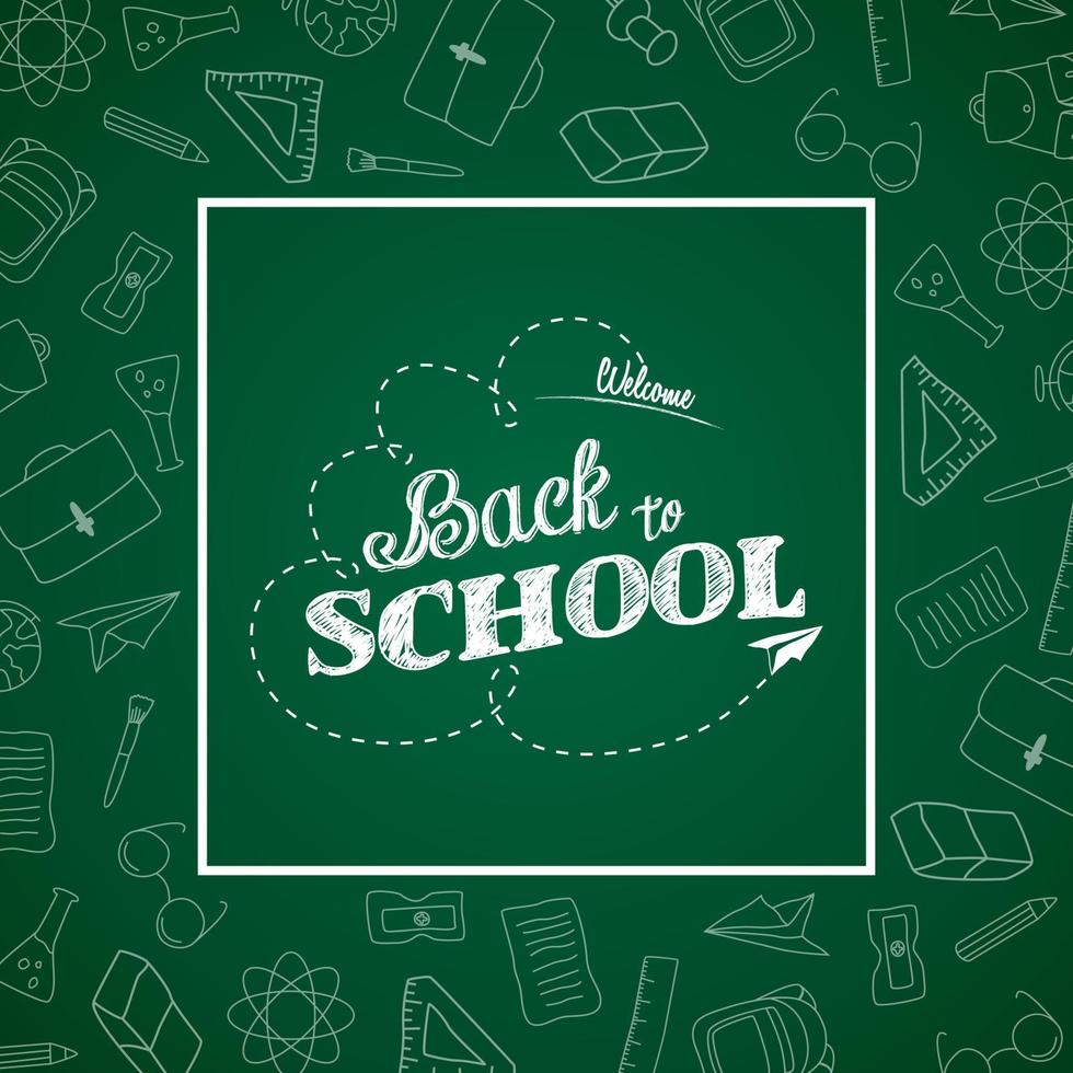 Back to school background vector