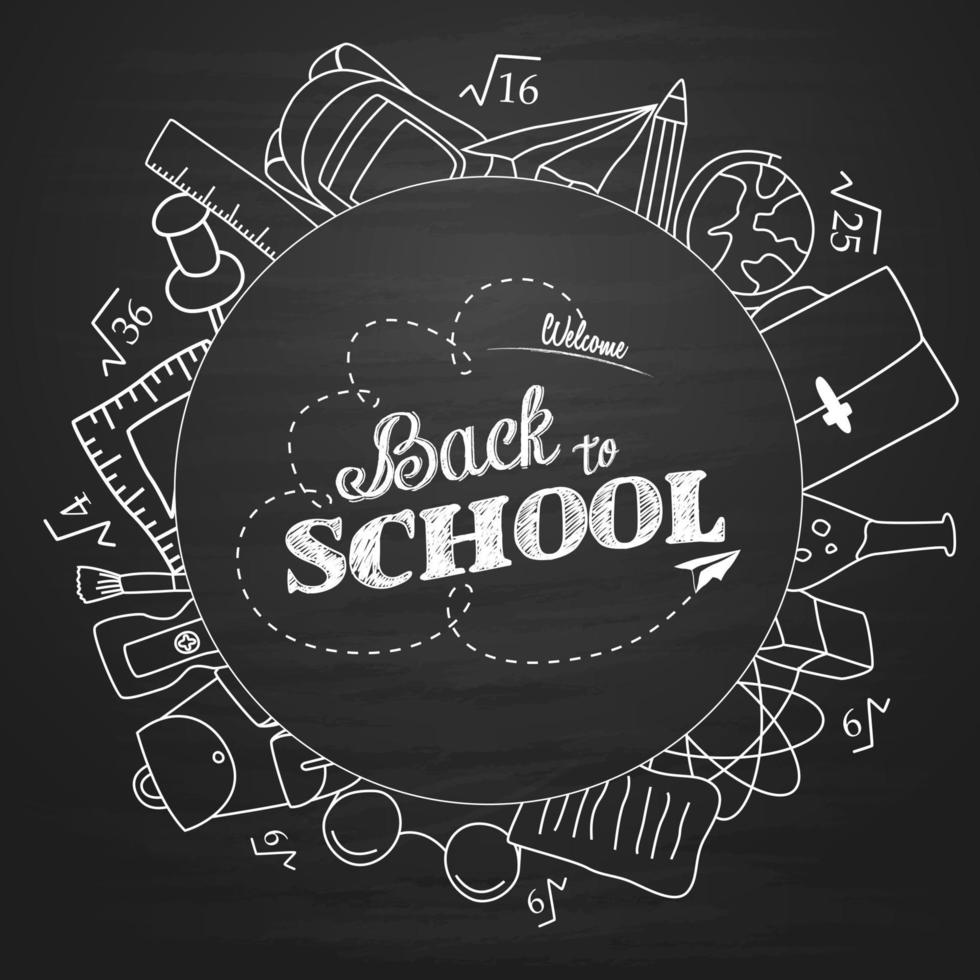 Back to school background vector