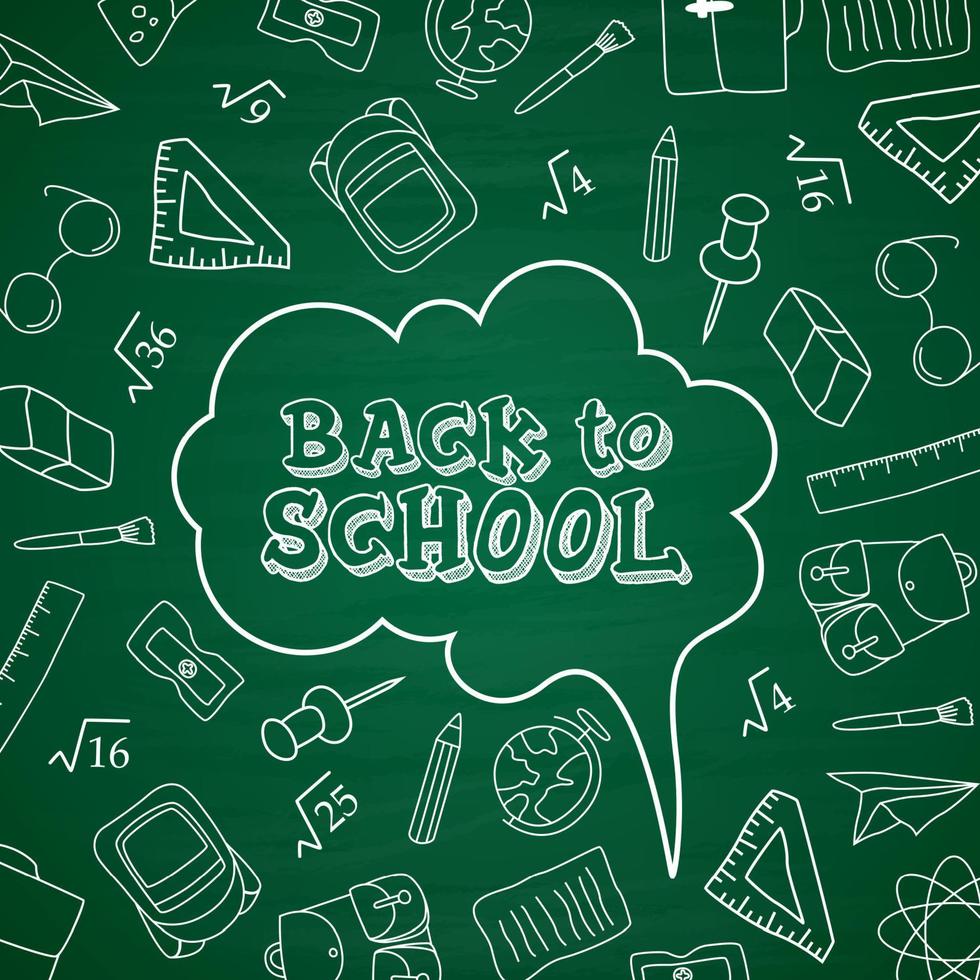 Back to school background vector