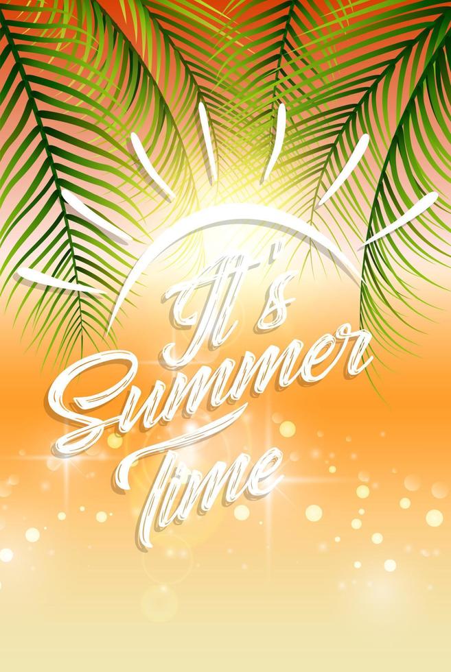 Beautiful summer holiday with nature background vector