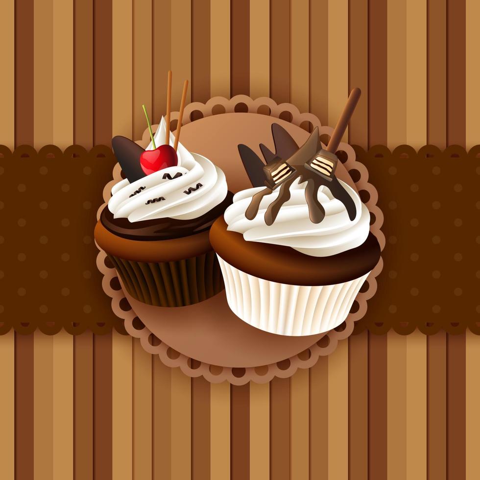 Dessert food background vector