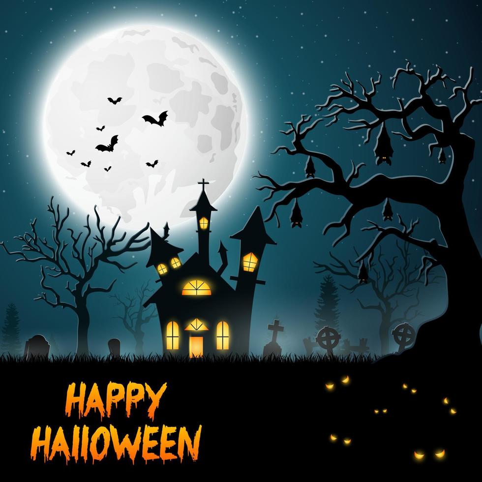 Cartoon halloween background vector