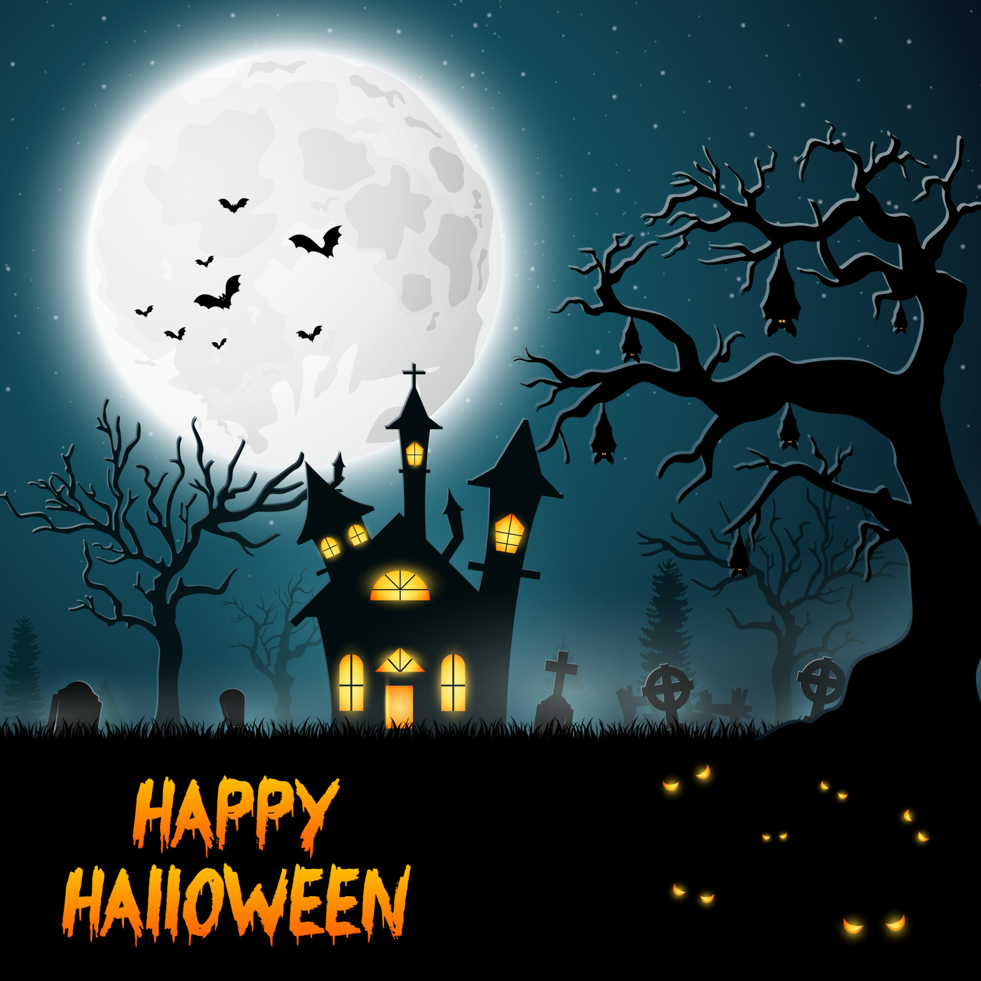 Cartoon halloween background 11062945 Vector Art at Vecteezy