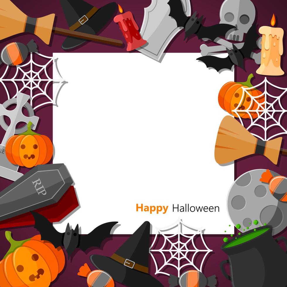 Cartoon halloween background vector