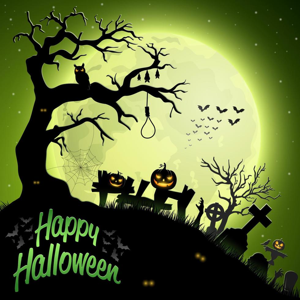 Cartoon halloween background vector