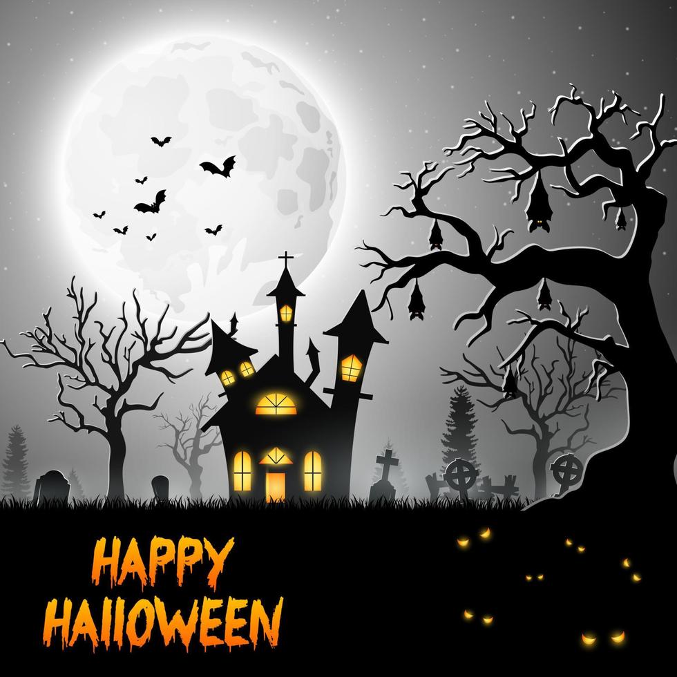 Cartoon halloween background vector