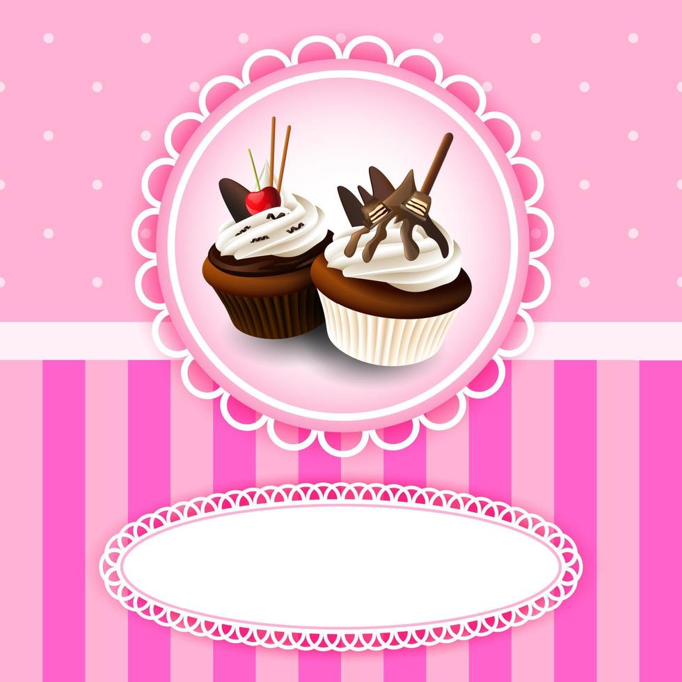 Dessert food background vector