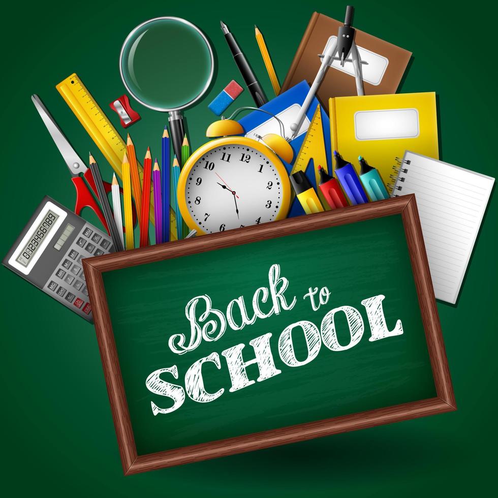 Back to school background vector