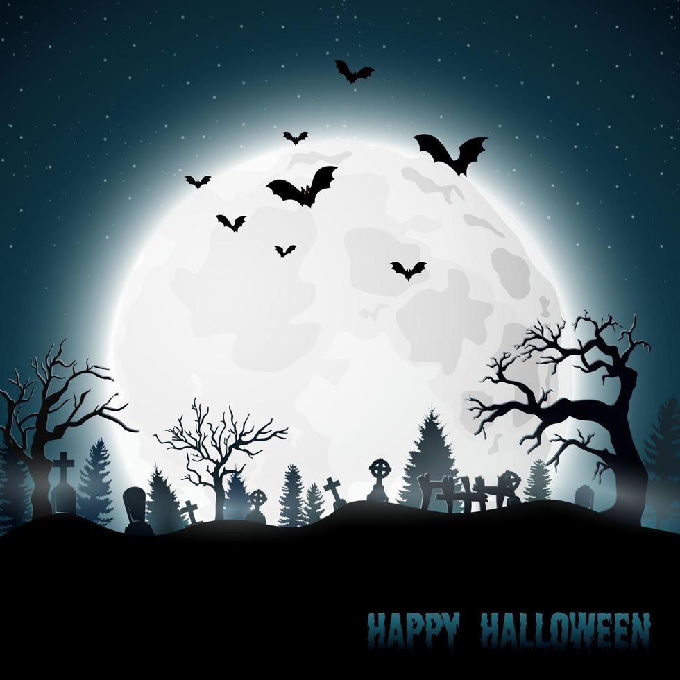 Cartoon halloween background vector