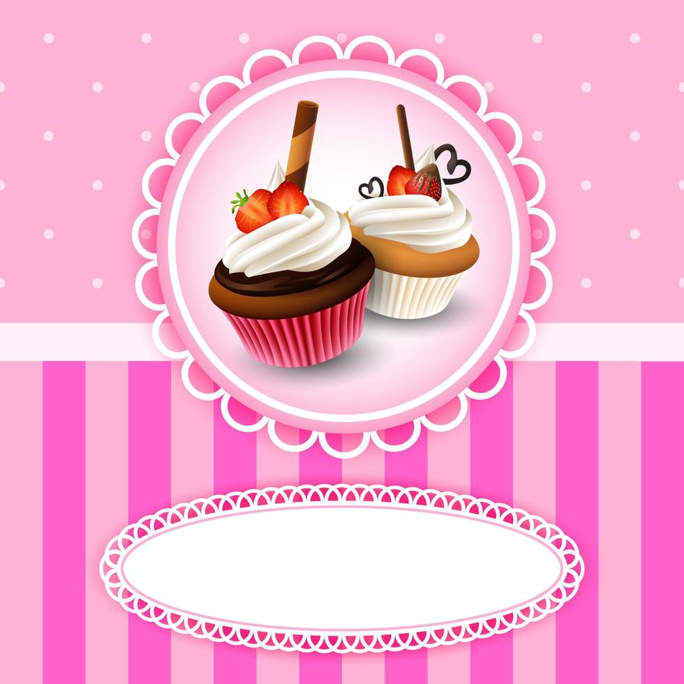 Dessert food background vector